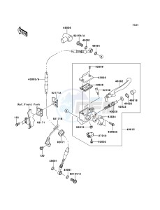 KLX250 KLX250SCF XX (EU ME A(FRICA) drawing Front Master Cylinder