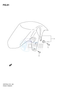 GSR750 (E21) drawing FRONT FENDER (GSR750UEL2 E21)