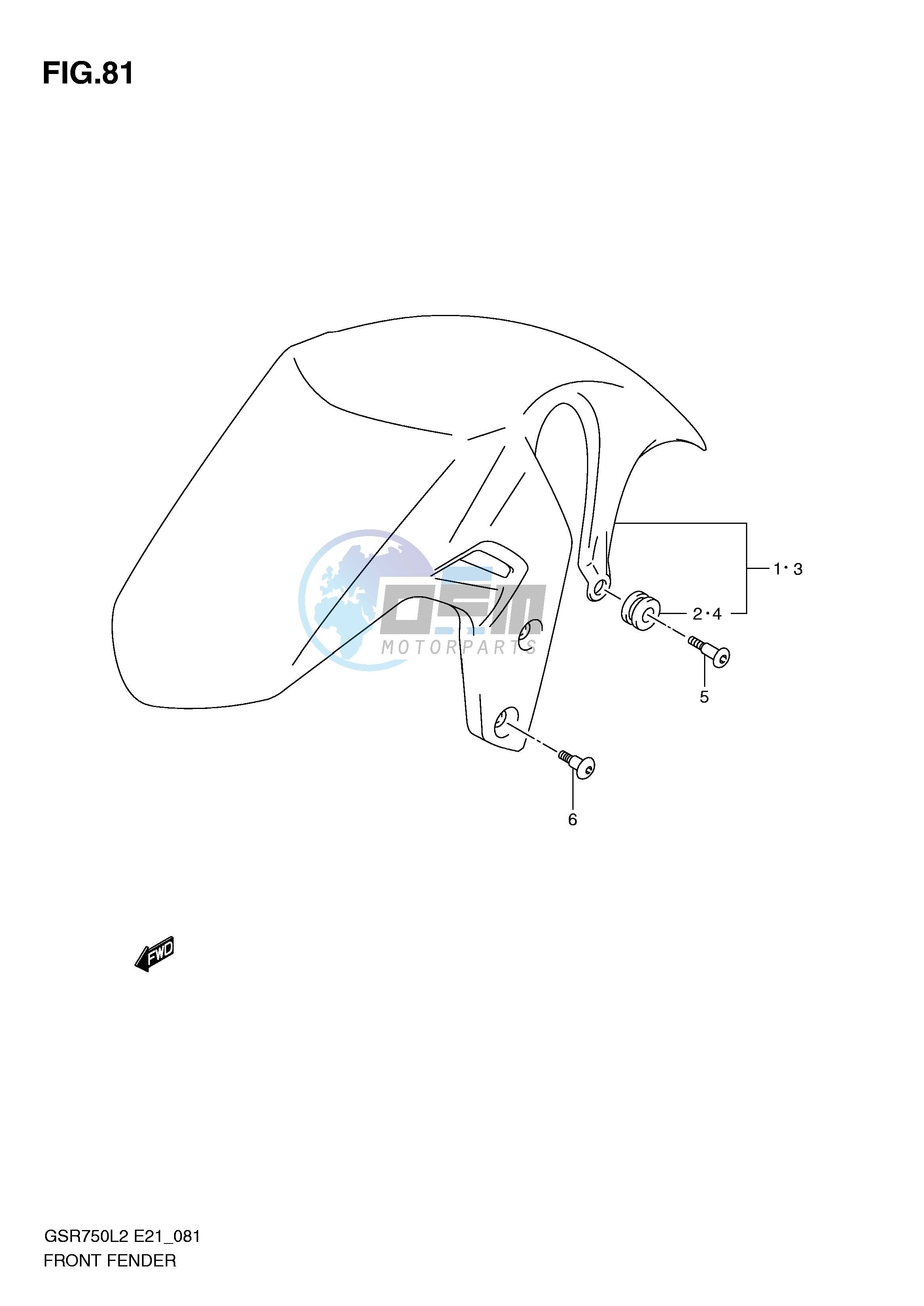 FRONT FENDER (GSR750UEL2 E21)