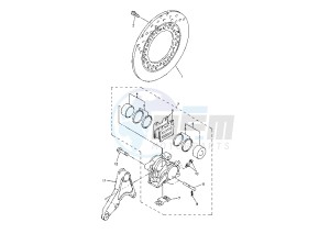 XJR 1300 drawing REAR BRAKE CALIPER