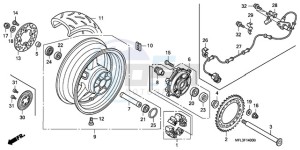 CBR1000RAA BR / ABS - (BR / ABS) drawing REAR WHEEL