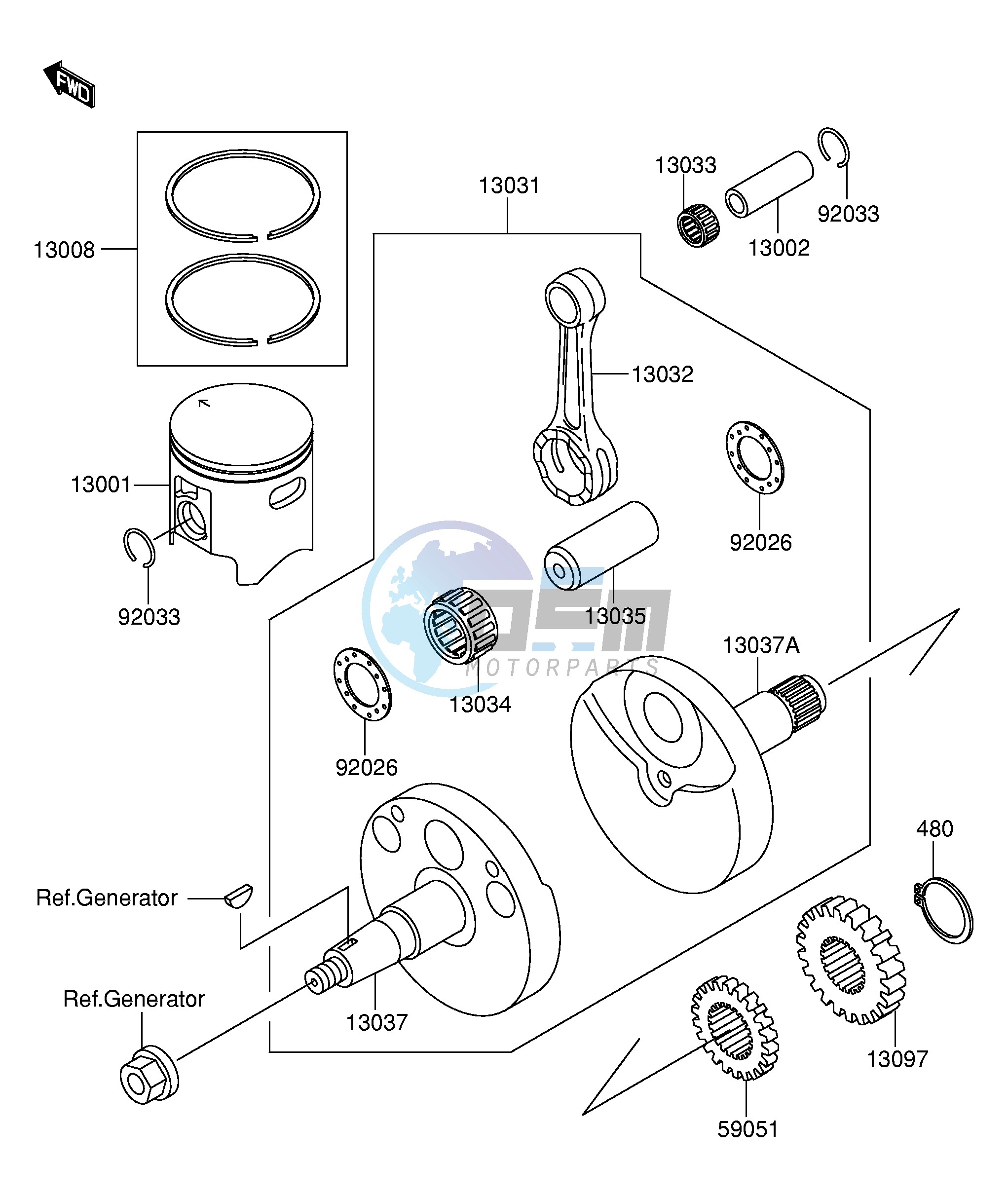 CRANKSHAFT PISTON