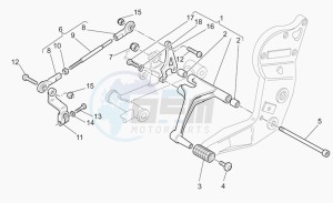 V 11 1100 Le Mans Le Mans drawing Gear lever