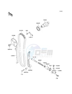 KLF 300 [BAYOU 300] (B15-B17) [BAYOU 300] drawing CAMSHAFT-- S- -_TENSIONER