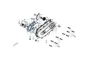 FIDDLE III 50 L4-L6 drawing CRANKCASE COVER LEFT