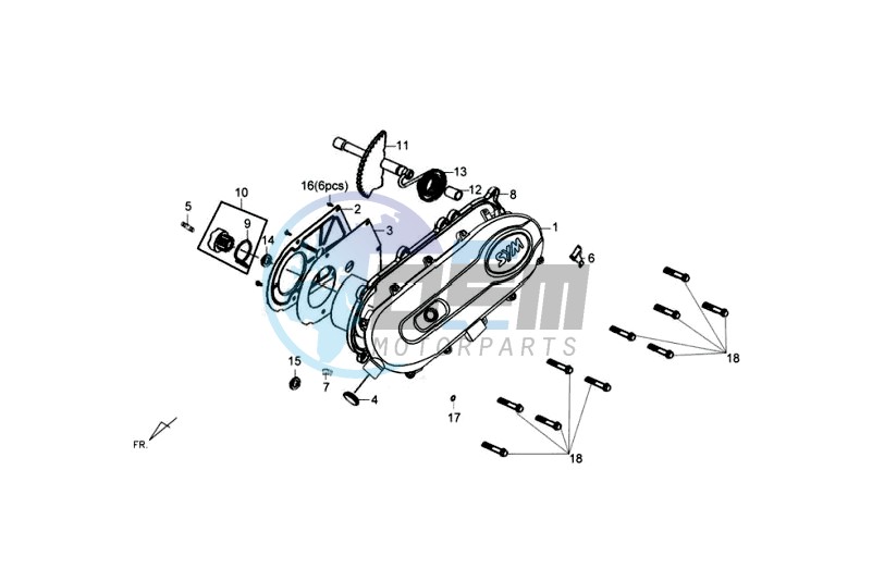 CRANKCASE COVER LEFT