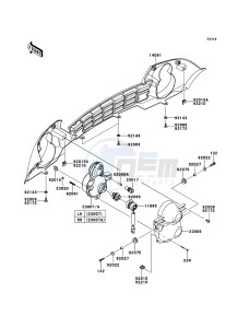 MULE_610_4X4 KAF400ABF EU drawing Headlight(s)