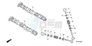 CB1000RAA Europe Direct - (ED / ABS) drawing CAMSHAFT/VALVE