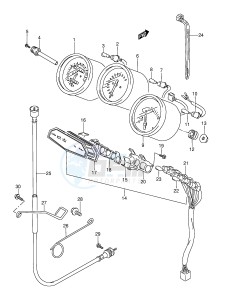 GSX600F (E2) Katana drawing SPEEDOMETER (MODEL K L M N P R S)