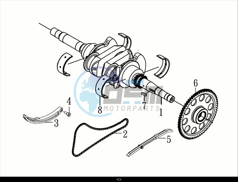 CRANK SHAFT / MAXSYM TL 508 (TL50W2-EU) (M2)