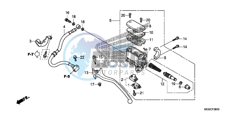 RR. BRAKE MASTER CYLINDER