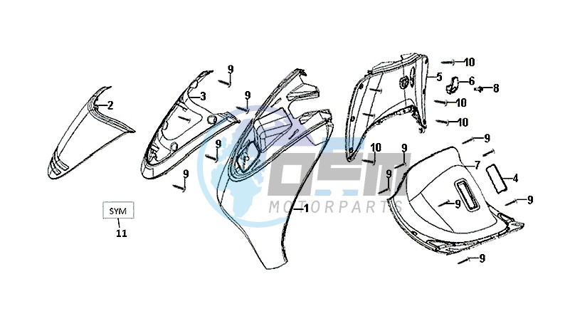 FRONT COVER FRONT INNER BOX / ALLO 50 (25 KM/H) (AJ05WA-NL) (L8-M0)