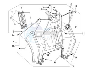 MP3 300 ie lt MP3 300 ie lt Sport drawing Front glove-box - Knee-guard panel