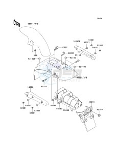 BN 125 A [ELIMINATOR 125] (A6F-A9F) A6F drawing FENDERS