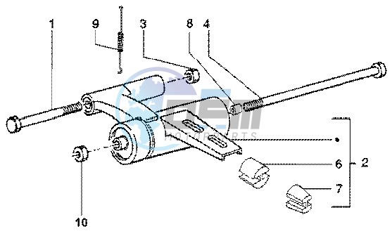 Swinging arm