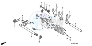 CBR125RW9 Australia - (U) drawing GEAR SHIFT DRUM