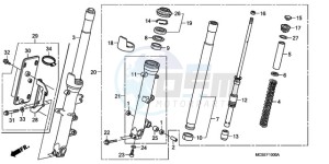 ST13009 France - (F / CMF MME) drawing FRONT FORK