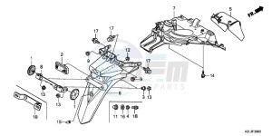 NSC110WHB drawing REAR FENDER