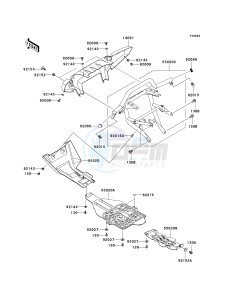 KVF 750 B (BRUTE FORCE 750 4X4I) (B6F-B7FA) A7F drawing GUARD-- S- --- A7F- -