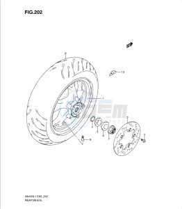 AN400Z drawing REAR WHEEL (AN400L1 E2)