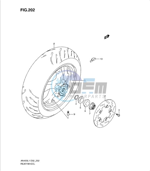 REAR WHEEL (AN400L1 E2)