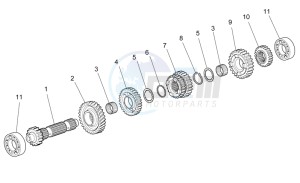 Stelvio 1200 1200 drawing Primary gear shaft