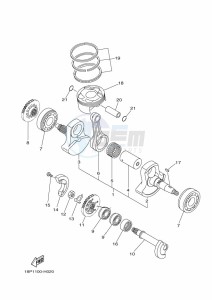 YFZ450R (BW2T) drawing CRANKSHAFT & PISTON