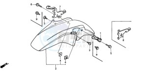 CB600F2 CB600S drawing FRONT FENDER