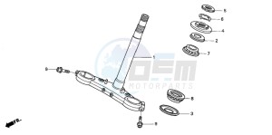 CBR1100XX SUPER BLACKBIRD drawing STEERING STEM