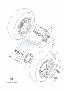 YFZ450R (BKD5) drawing FRONT WHEEL