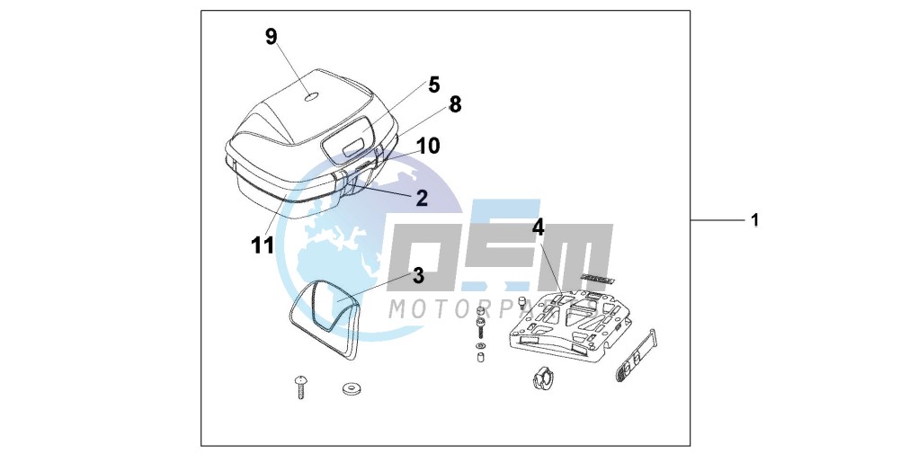 KIT TOP BOX 45L