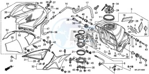 CBR600RR9 France - (F / CMF MME) drawing FUEL TANK