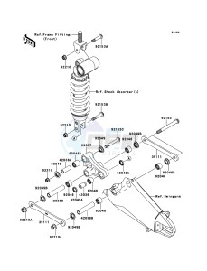 NINJA ZX-6R ZX600RDF FR GB XX (EU ME A(FRICA) drawing Suspension