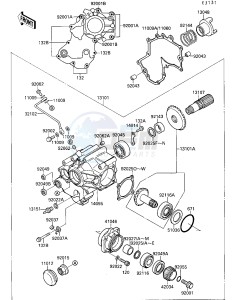 VN 1500 A [VULCAN 88] (A1-A5) [VULCAN 88] drawing FRONT BEVEL GEAR