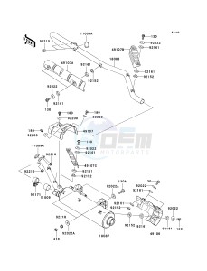 KVF 650 H [BRUTE FORCE 650 4X4I] (H7F-H8F) H8F drawing MUFFLER-- S- -