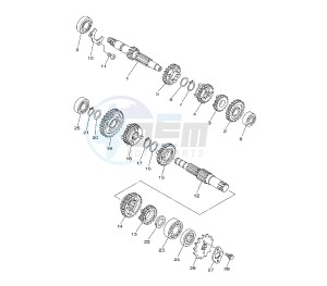 XT X BRA 125 drawing TRANSMISSION