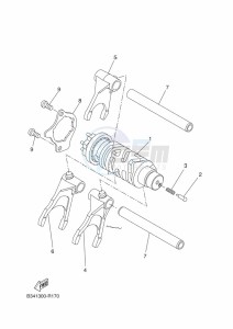 XSR700 MTM690 (BU32) drawing SHIFT CAM & FORK