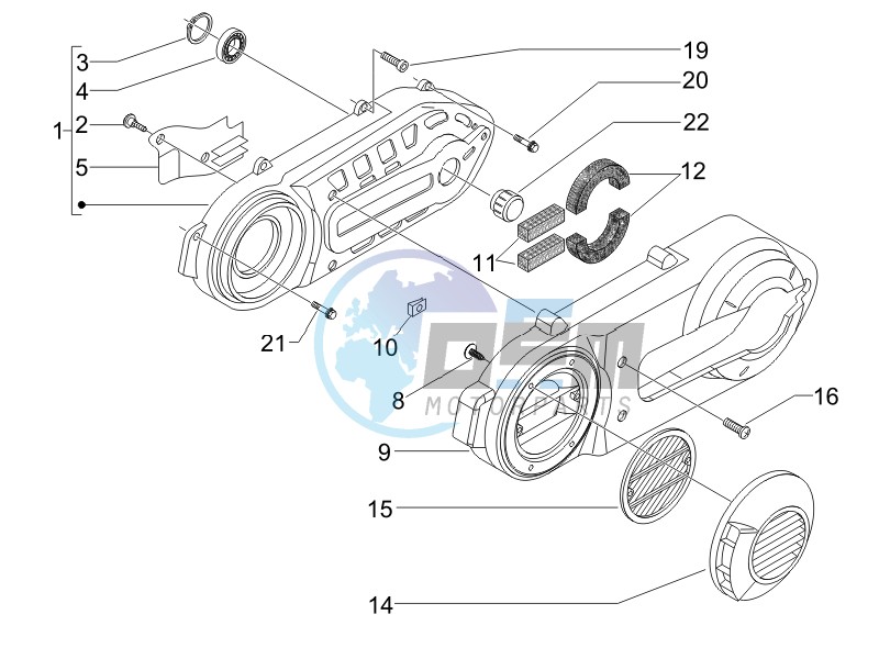 Crankcase cover - Crankcase cooling