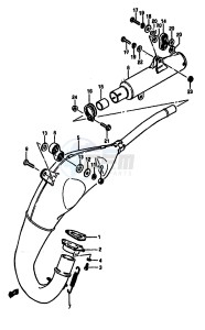 RM125 (E-F) drawing MUFFLER