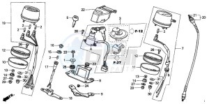 CM125C drawing METER/KEY SET (E/ED/F/G/SD/SW)