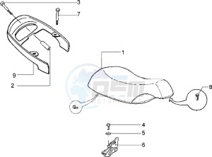 NTT 50 equel to Piaggio NRG mc1 drawing Saddle