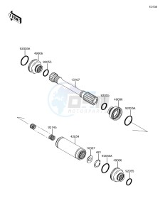 BRUTE FORCE 750 4x4i EPS KVF750GHF EU drawing Drive Shaft-Propeller