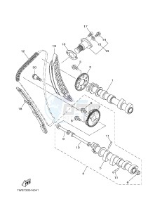 MT07A MT-07 ABS 700 (1XBM) drawing CAMSHAFT & CHAIN