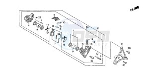 NSR125F drawing REAR BRAKE CALIPER