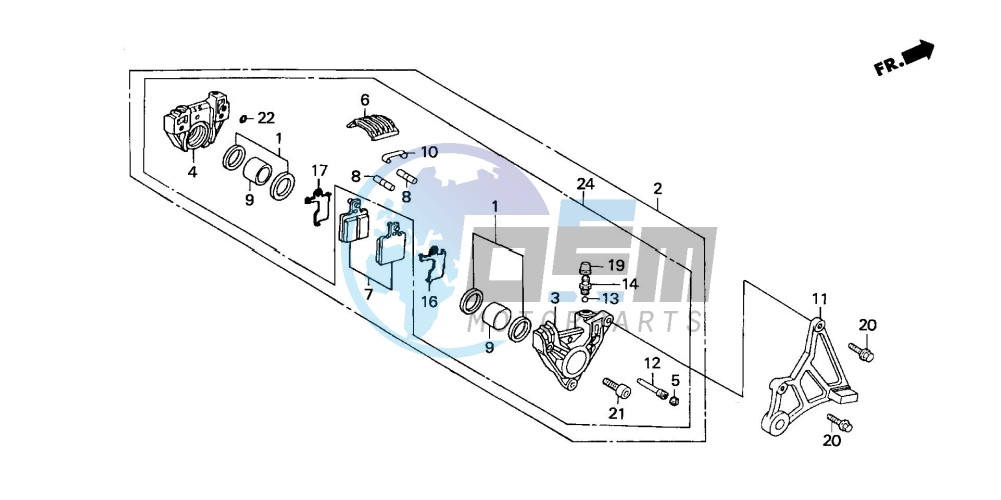 REAR BRAKE CALIPER