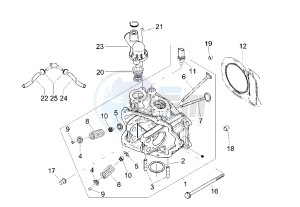 Runner VX 4T 125 drawing Cylinder head - Valves