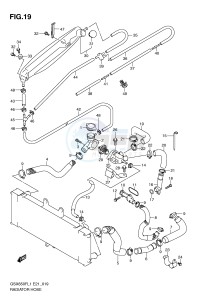 GSX650F (E21) Katana drawing RADIATOR HOSE