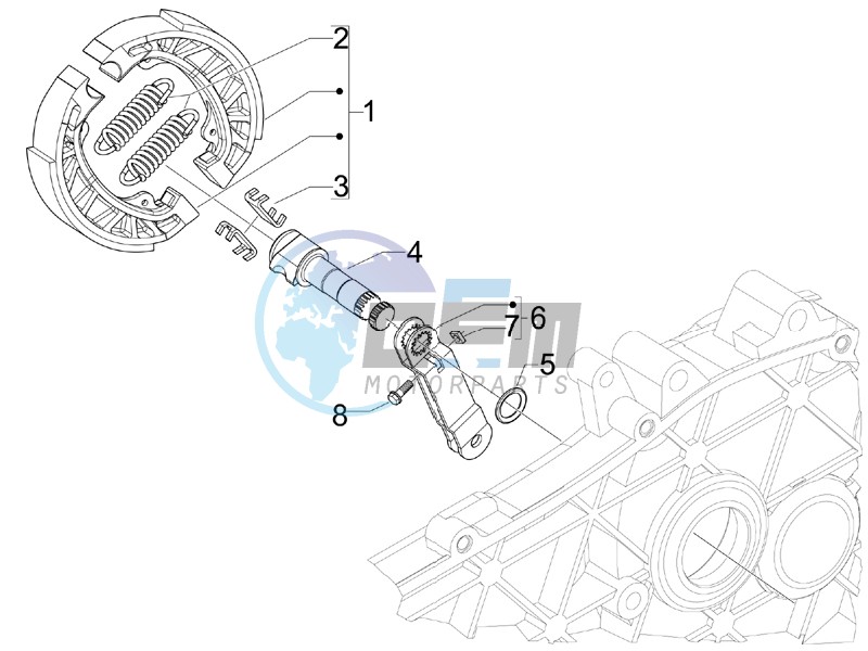 Rear brake - Brake jaw