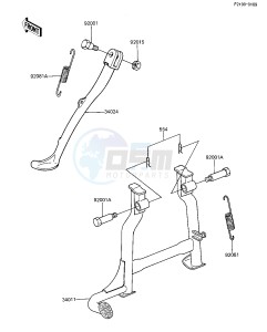 ZX 1100 A [GPZ] (A1-A2) [GPZ] drawing STANDS