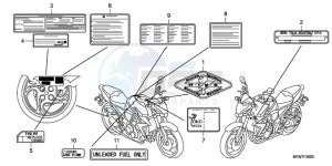 CB1000R9 Australia - (U) drawing CAUTION LABEL(1)